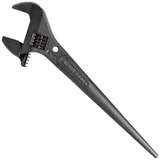 Adjustable Spud Wrench, 10" Length, 1-7/16" Jaw Width, Tether Hole redirect to product page